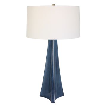 Uttermost 1-Light Teramo Scalloped Ceramic Table Lamp