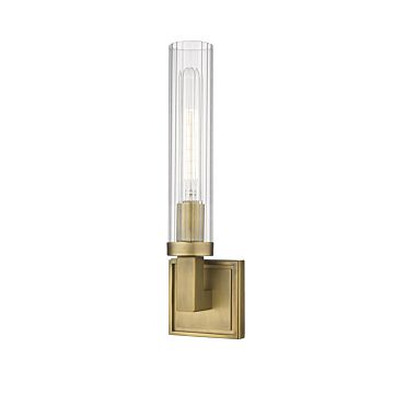 Z-Lite Beau 1-Light Wall Sconce In Rubbed Brass
