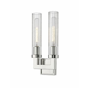 Z-Lite Beau 2-Light Wall Sconce In Polished Nickel