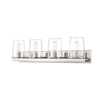 Z-Lite Callista 4-Light Bathroom Vanity Light In Polished Nickel