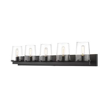Z-Lite Callista 5-Light Bathroom Vanity Light In Matte Black