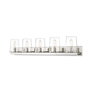 Z-Lite Callista 5-Light Bathroom Vanity Light In Polished Nickel