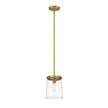 Z-Lite Callista 1-Light Mini Pendant Light In Rubbed Brass