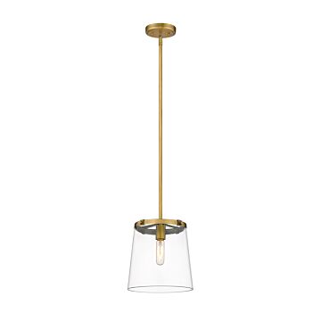 Z-Lite Callista 1-Light Pendant Light In Rubbed Brass