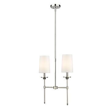 Z-Lite Emily 2-Light Linear Pendant Light In Polished Nickel