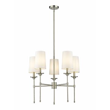 Z-Lite Emily 5-Light Chandelier In Brushed Nickel