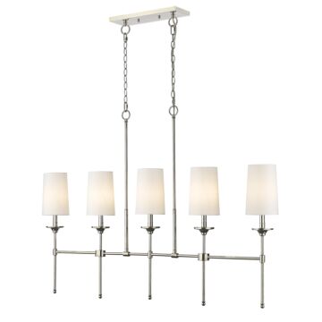 Z-Lite Emily 5-Light Linear Pendant Light In Polished Nickel