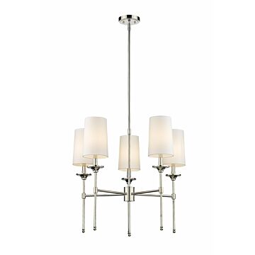 Z-Lite Emily 5-Light Chandelier In Polished Nickel