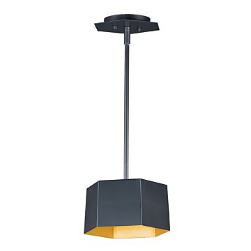 Honeycomb LED Mini Pendant in Black   Gold by Maxim