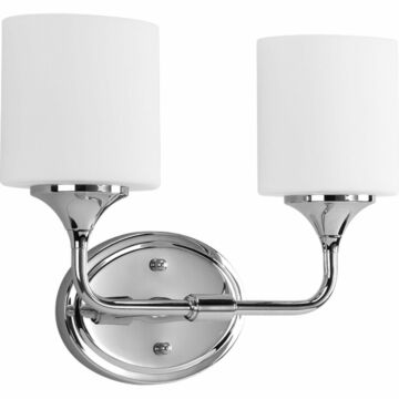 Lynzie 2-Light Bathroom Vanity Light in Polished Chrome