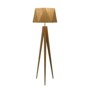 Facet 1-Light Floor Lamp in Louro Freijo