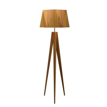 Facet 1-Light Floor Lamp in Teak