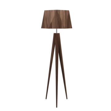Facet 1-Light Floor Lamp in American Walnut
