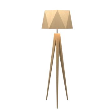 Facet 1-Light Floor Lamp in Maple