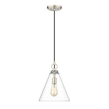 Z-Lite Harper 1-Light Pendant Light In Brushed Nickel