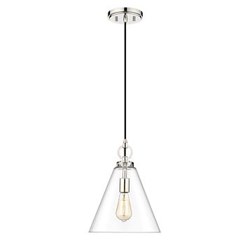 Z-Lite Harper 1-Light Pendant Light In Polished Nickel