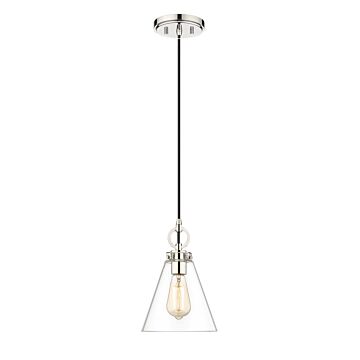Z-Lite Harper 1-Light Pendant Light In Polished Nickel