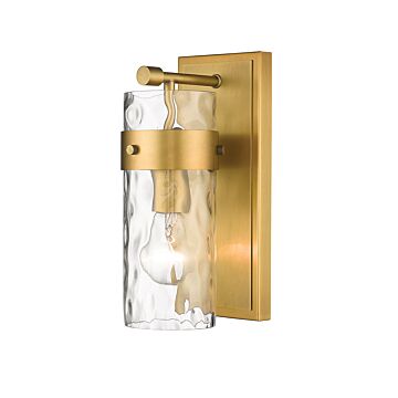 Z-Lite Fontaine 1-Light Bathroom Vanity Light In Rubbed Brass