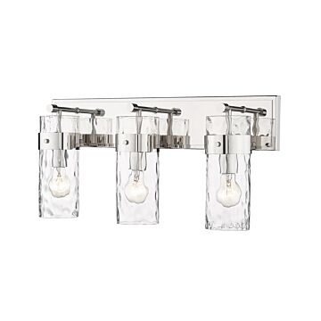Z-Lite Fontaine 3-Light Bathroom Vanity Light In Polished Nickel