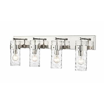 Z-Lite Fontaine 4-Light Bathroom Vanity Light In Polished Nickel