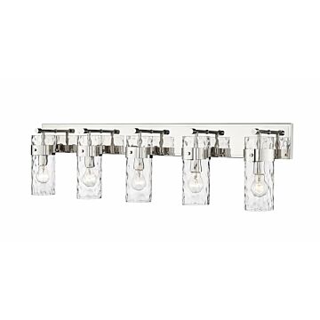 Z-Lite Fontaine 5-Light Bathroom Vanity Light In Polished Nickel