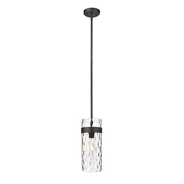 Z-Lite Fontaine 1-Light Pendant Light In Matte Black