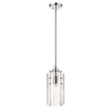 Z-Lite Alverton 1-Light Mini Pendant Light In Polished Nickel