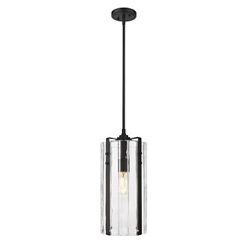 Z-Lite Alverton 1-Light Pendant Light In Matte Black