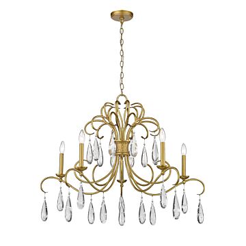 Amara 5-Light Chandelier in Gilded Gold