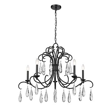 Amara 5-Light Chandelier in Matte Black
