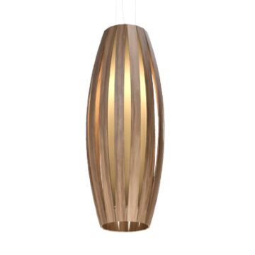 Barrel 1-Light Pendant in American Walnut