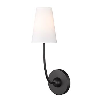 Shannon 1-Light Wall Sconce in Matte Black