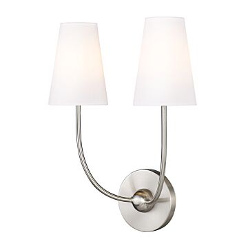 Shannon 2-Light Wall Sconce in Brushed Nickel