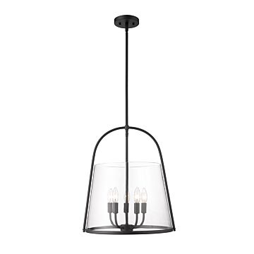 Archis 5-Light Pendant in Matte Black