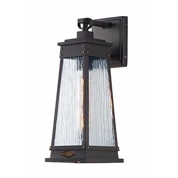 Schooner One Light Outdoor Wall Lantern in Olde Brass by Maxim