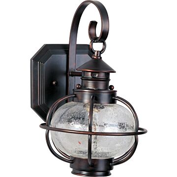 Portsmouth One Light Outdoor Wall Lantern in Oil Rubbed Bronze by Maxim