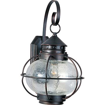 Portsmouth One Light Outdoor Wall Lantern in Oil Rubbed Bronze by Maxim
