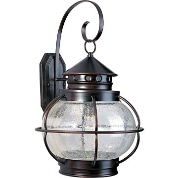 Portsmouth One Light Outdoor Wall Lantern in Oil Rubbed Bronze by Maxim