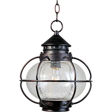 Portsmouth One Light Outdoor Hanging Lantern in Oil Rubbed Bronze by Maxim