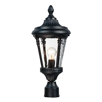 Sentry One Light Outdoor Pole Post Lantern in Black by Maxim
