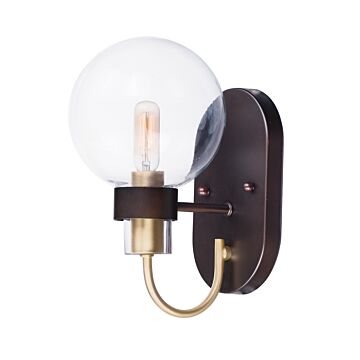 Bauhaus One Light Wall Sconce in Bronze   Satin Brass by Maxim