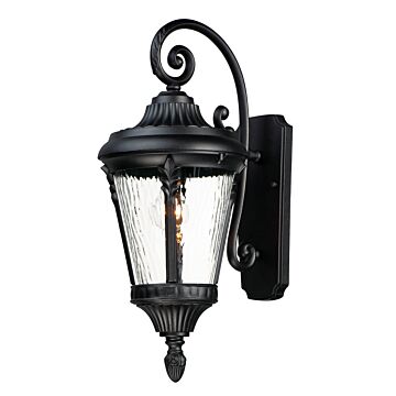 Sentry One Light Outdoor Wall Lantern in Black by Maxim