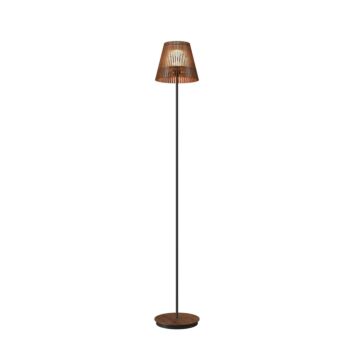 Living Hinges 1-Light Floor Lamp in Imbuia