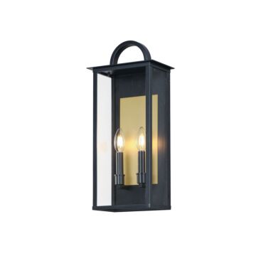 Manchester Two Light Outdoor Wall Sconce in Black by Maxim