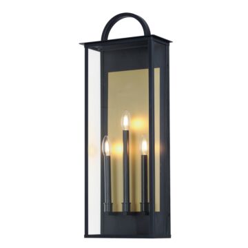 Manchester Three Light Outdoor Wall Sconce in Black by Maxim