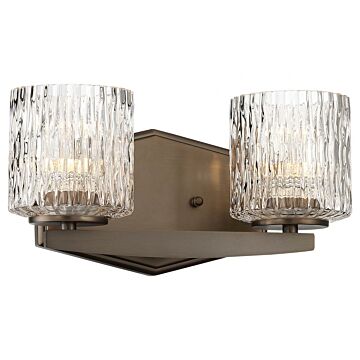 Minka Lavery Maginot Led 2 Light 12 Inch Bathroom Vanity Light in Harvard Court Bronze  Plated