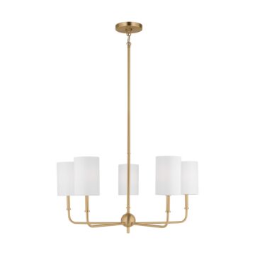 Foxdale LED Chandelier in Satin Brass by Visual Comfort Studio