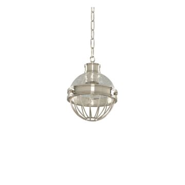 Montauk One Light Mini Pendant in Polished Nickel by Kalco