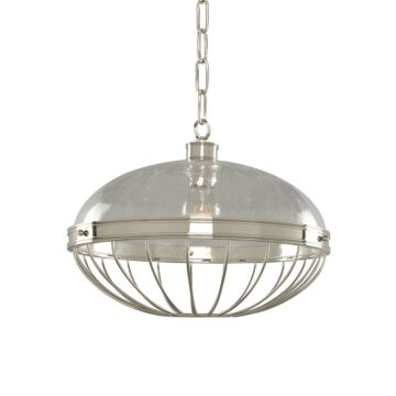 Montauk One Light Pendant in Polished Nickel by Kalco