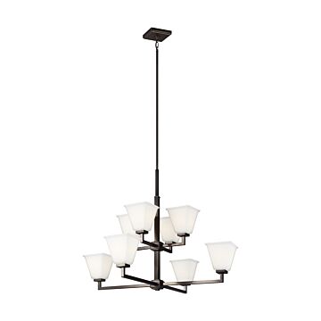 Generation Lighting Ellis Harper 8-Light LED Transitional Chandelier in Brushed Oil Rubbed Bronze